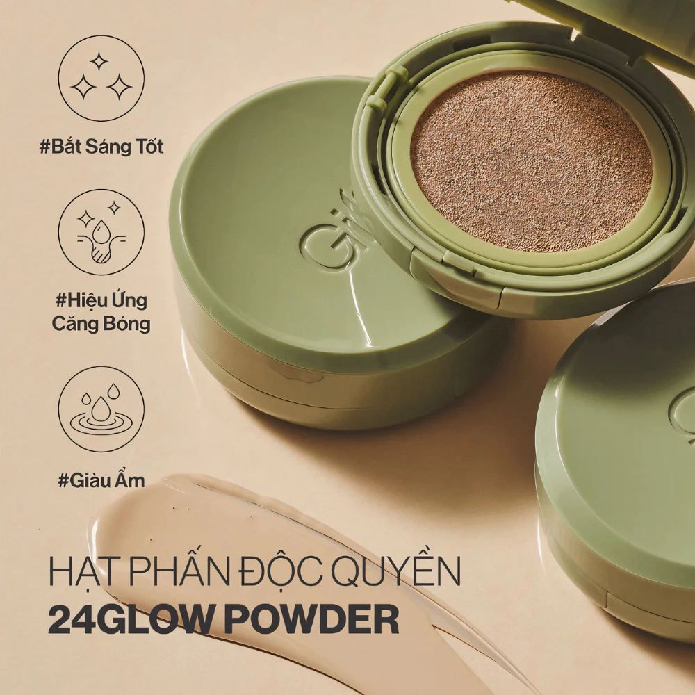Siêu phấn nước Glamrr Q căng bóng 01/02 màu sáng/màu tự nhiên 15g