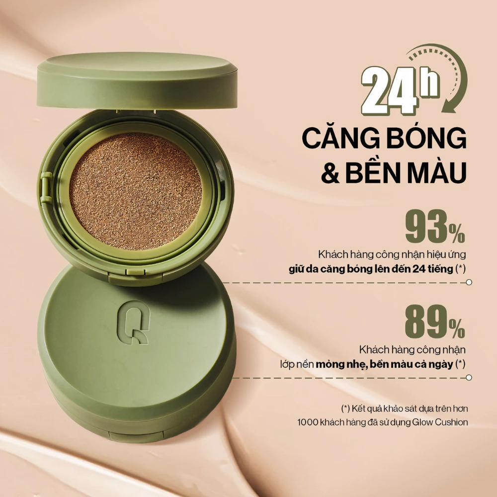 Siêu phấn nước Glamrr Q căng bóng 01/02 màu sáng/màu tự nhiên 15g