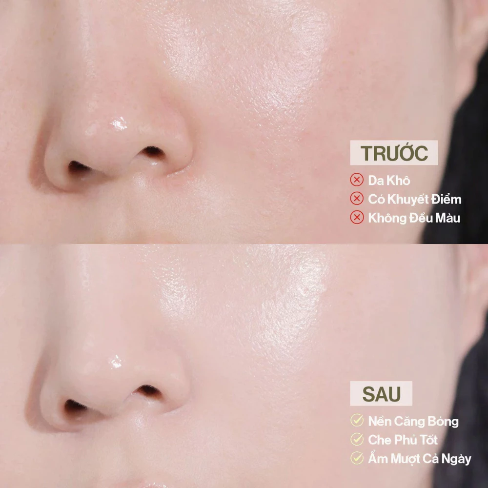 Siêu phấn nước Glamrr Q căng bóng 01/02 màu sáng/màu tự nhiên 15g