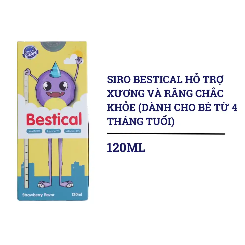 Siro Bestical hỗ trợ xương và răng chắc khỏe 120ml (dành cho bé từ 4 tháng)