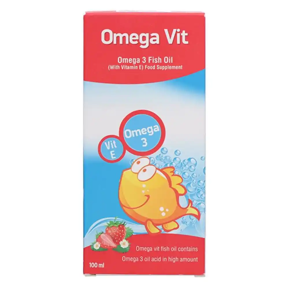 Siro dầu cá Omega Vit tốt cho não bộ và mắt 100 ml cho bé từ 0 tháng tuổi