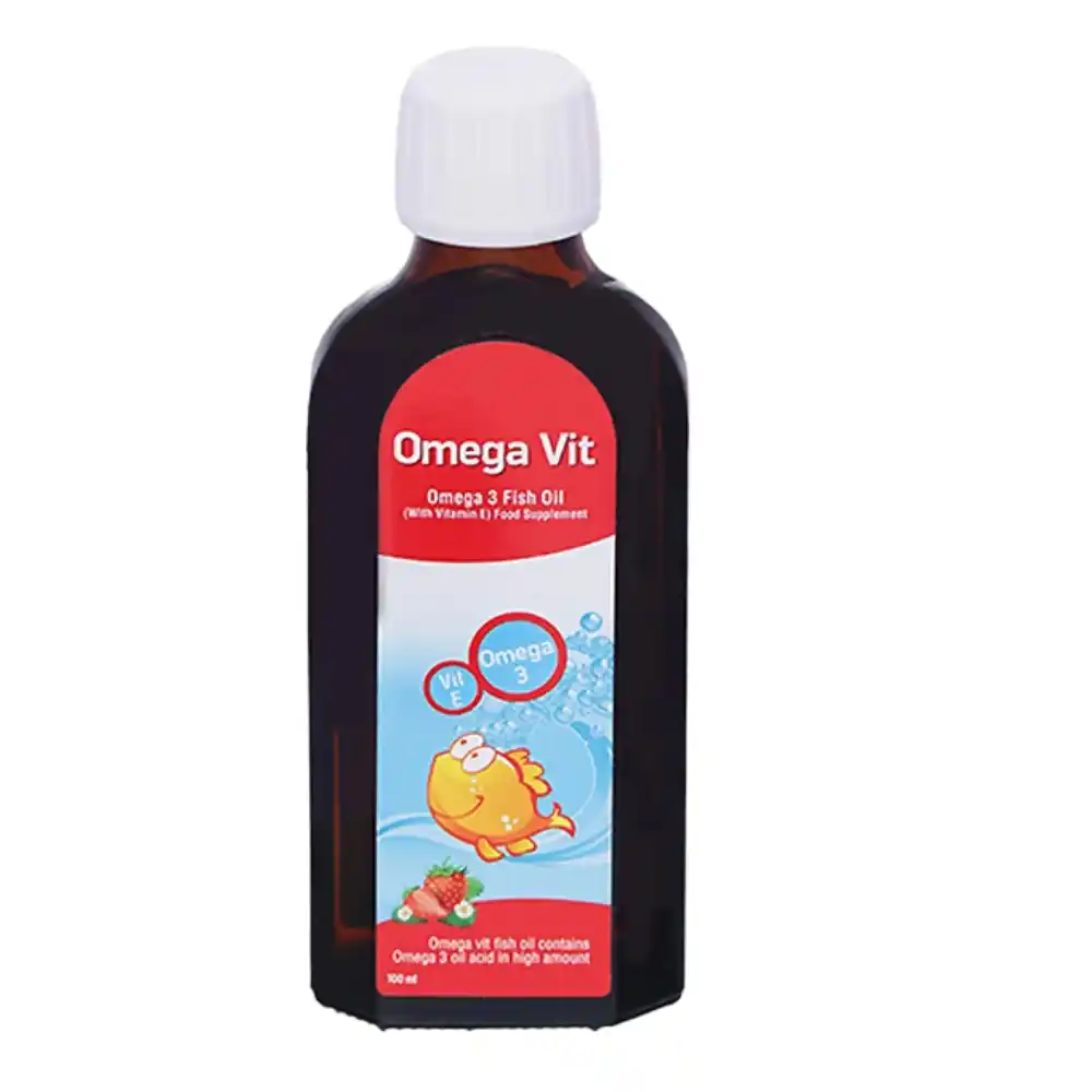 Siro dầu cá Omega Vit tốt cho não bộ và mắt 100 ml cho bé từ 0 tháng tuổi