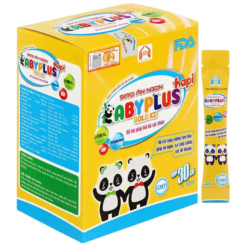 Siro Hapi VietNam Baby Plus giúp ăn ngon, bồi bổ sức khỏe 30 gói (từ 6 tháng)