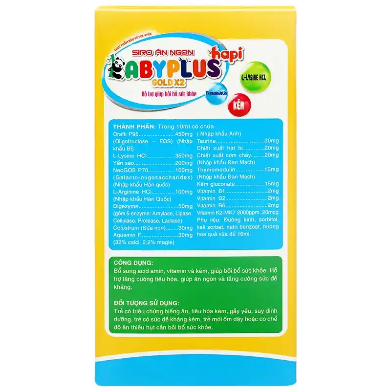 Siro Hapi VietNam Baby Plus giúp ăn ngon, bồi bổ sức khỏe 30 gói (từ 6 tháng)