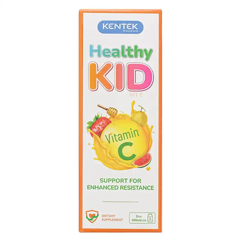 Siro Kentek Healthy Kid Vitamin C hỗ trợ tăng cường sức đề kháng 100 ml (từ 1 tuổi)