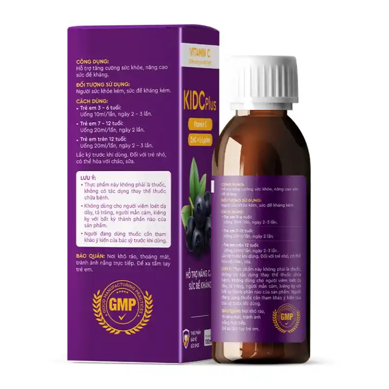 Siro Kentek KIDCPlus hỗ trợ tăng cường hệ miễn dịch 100 ml (từ 3 tuổi)