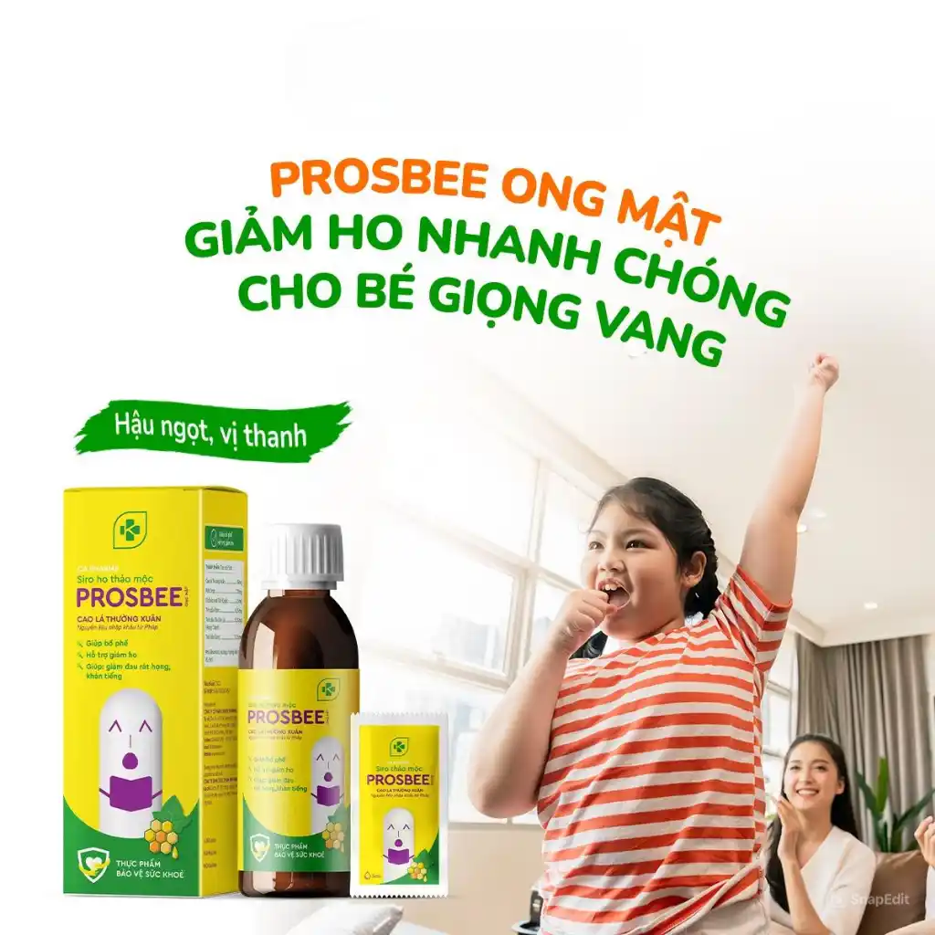 Siro mật ong Kentek Prosbee bổ phế, hỗ trợ giảm ho 100 ml (từ 2 tuổi)