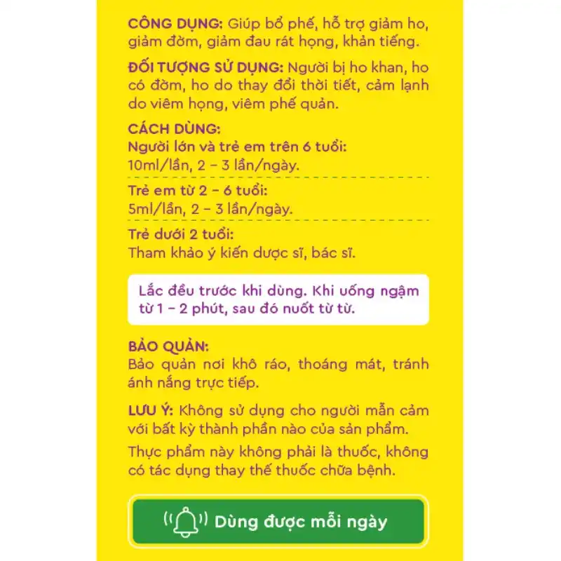 Siro mật ong Kentek Prosbee bổ phế, hỗ trợ giảm ho 100 ml (từ 2 tuổi)