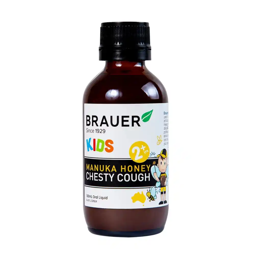 Siro trị ho có đờm Brauer Kids Chesty Cough 100ml (Úc)