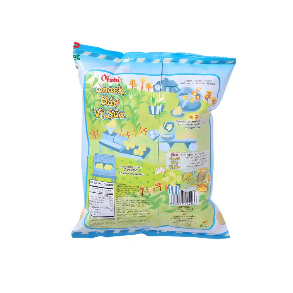 Snack bắp Oishi vị sữa gói 34g