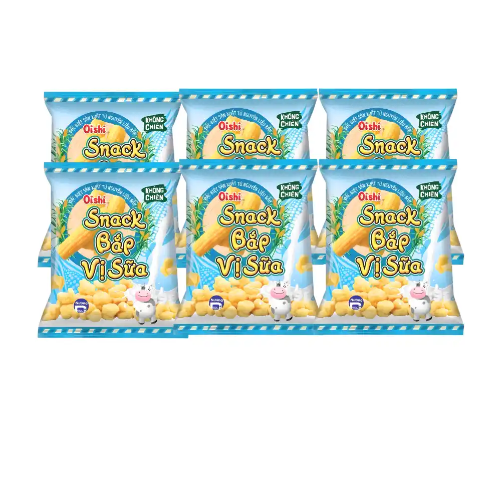 Snack bắp Oishi vị sữa gói 34g