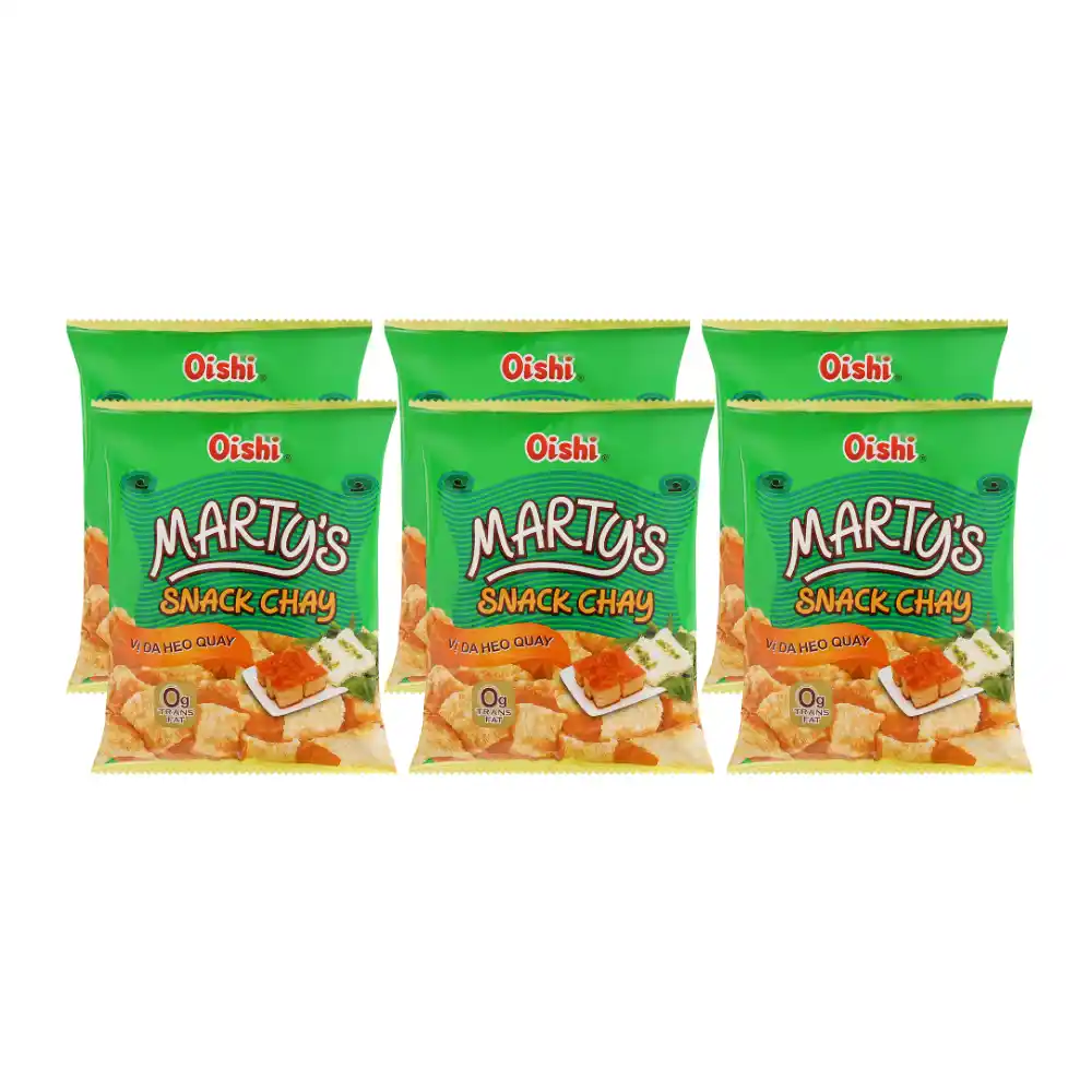 Snack chay Oishi vị da heo quay gói 34g