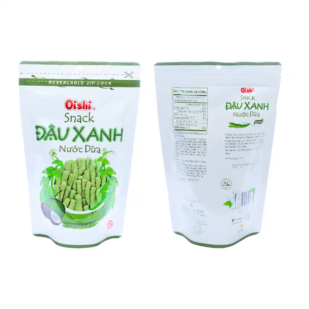 Snack đậu xanh nước dừa Oishi gói 70g