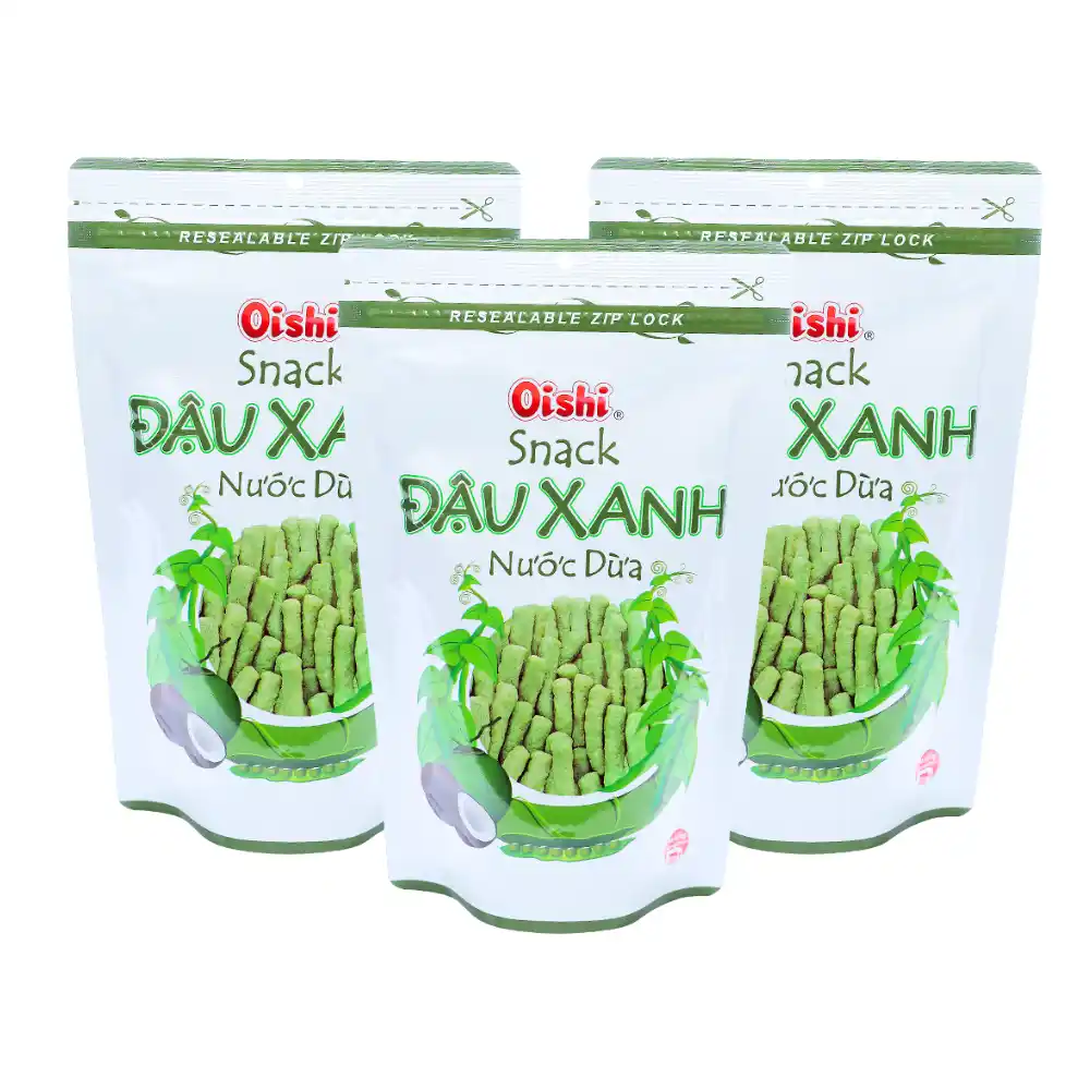 Snack đậu xanh nước dừa Oishi gói 70g