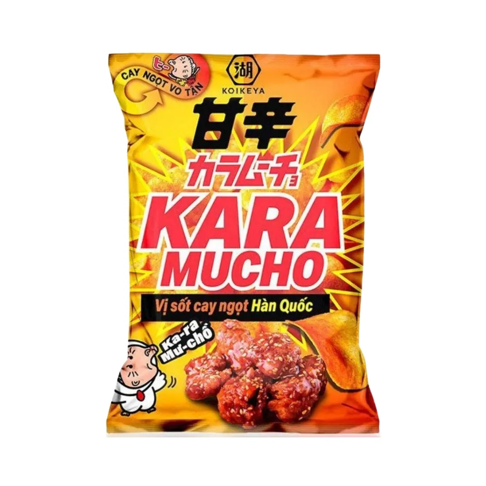 Snack khoai tây Koikeya Karamucho vị sốt cay ngọt Hàn Quốc gói 44g
