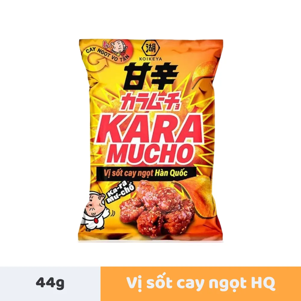 Snack khoai tây Koikeya Karamucho vị sốt cay ngọt Hàn Quốc gói 44g