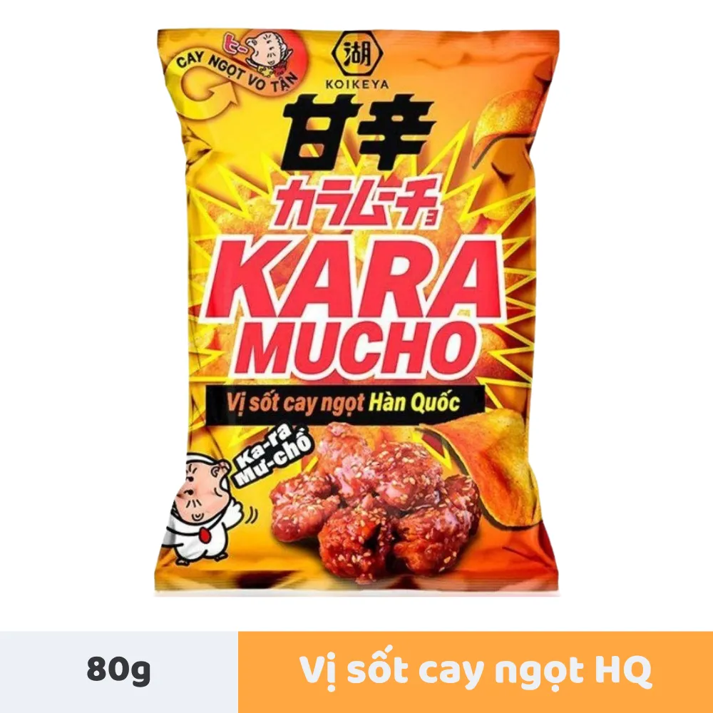 Snack khoai tây Koikeya Karamucho vị sốt cay ngọt Hàn Quốc gói 80g