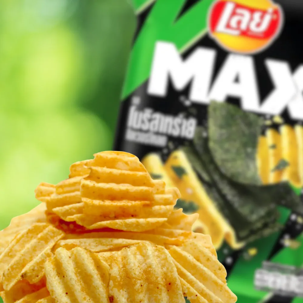 Snack khoai tây Lay's Max vị tảo biển kiểu Nhật Bản gói 75g