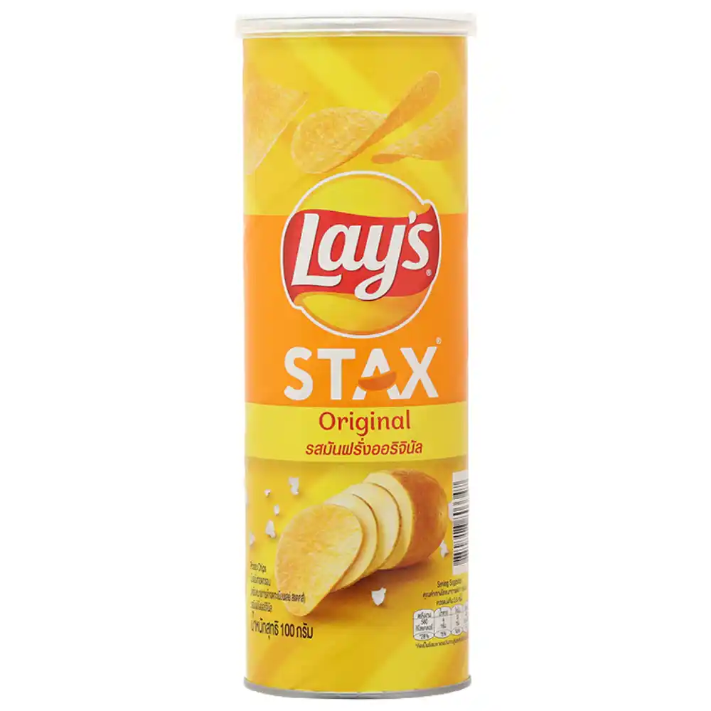 Snack khoai tây Lay's Stax vị tự nhiên hộp 100g