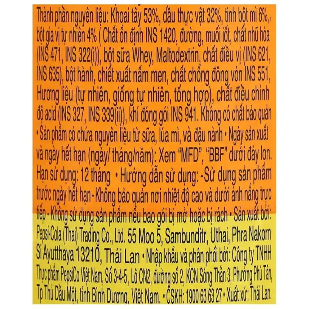 Snack khoai tây Lay's Stax vị tự nhiên hộp 100g