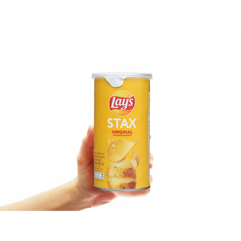 Snack khoai tây Lay's Stax vị tự nhiên hộp 65g