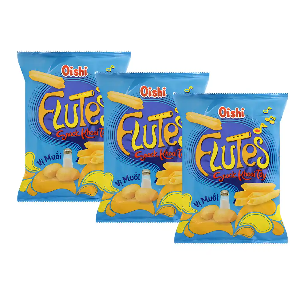 Snack khoai tây Oishi vị muối gói 34g