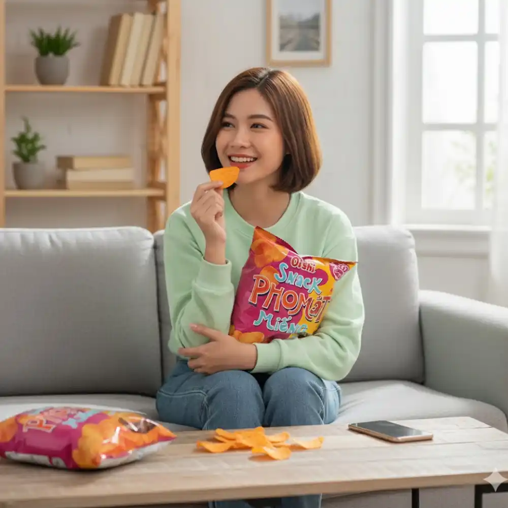 Snack phomat miếng Oishi gói 34g