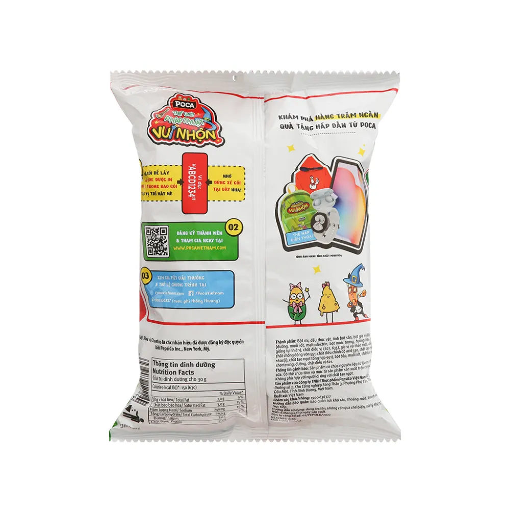 Snack Poca vị bò lúc lắc gói 30g