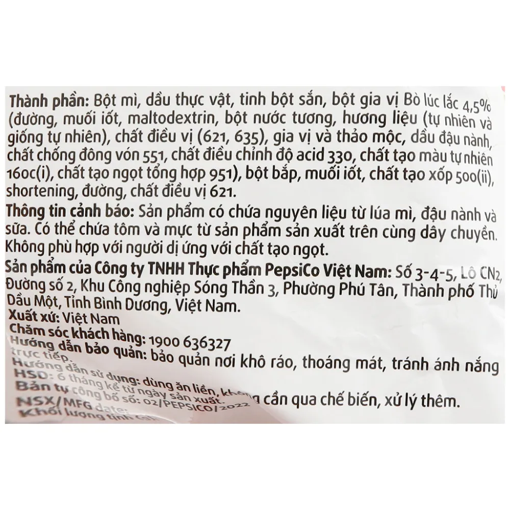 Snack Poca vị bò lúc lắc gói 30g