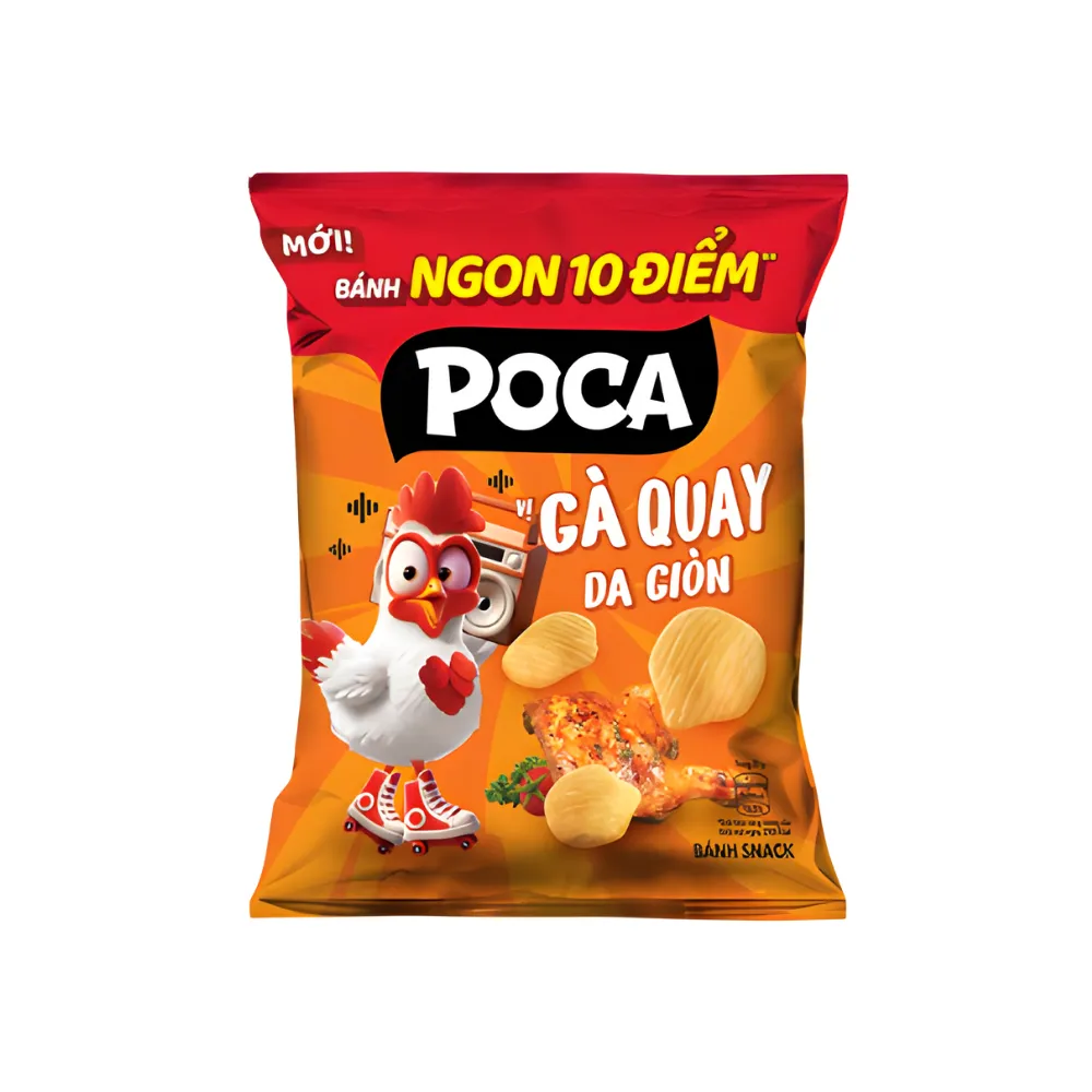 Snack Poca vị gà quay da giòn gói 30g
