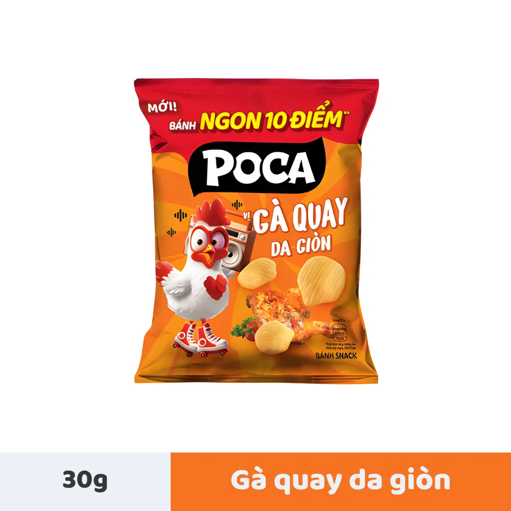 Snack Poca vị gà quay da giòn gói 30g