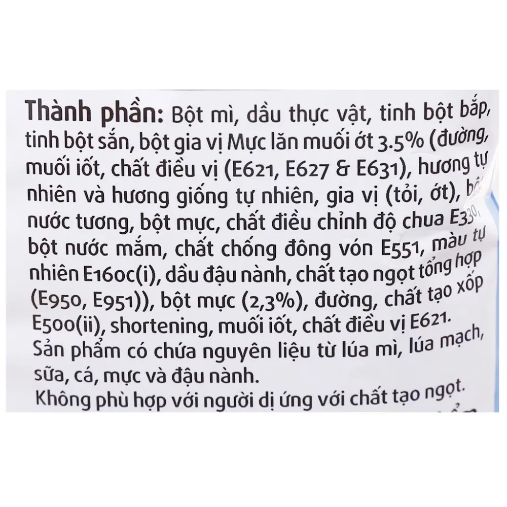 Snack Poca vị mực lăn muối ớt gói 32g