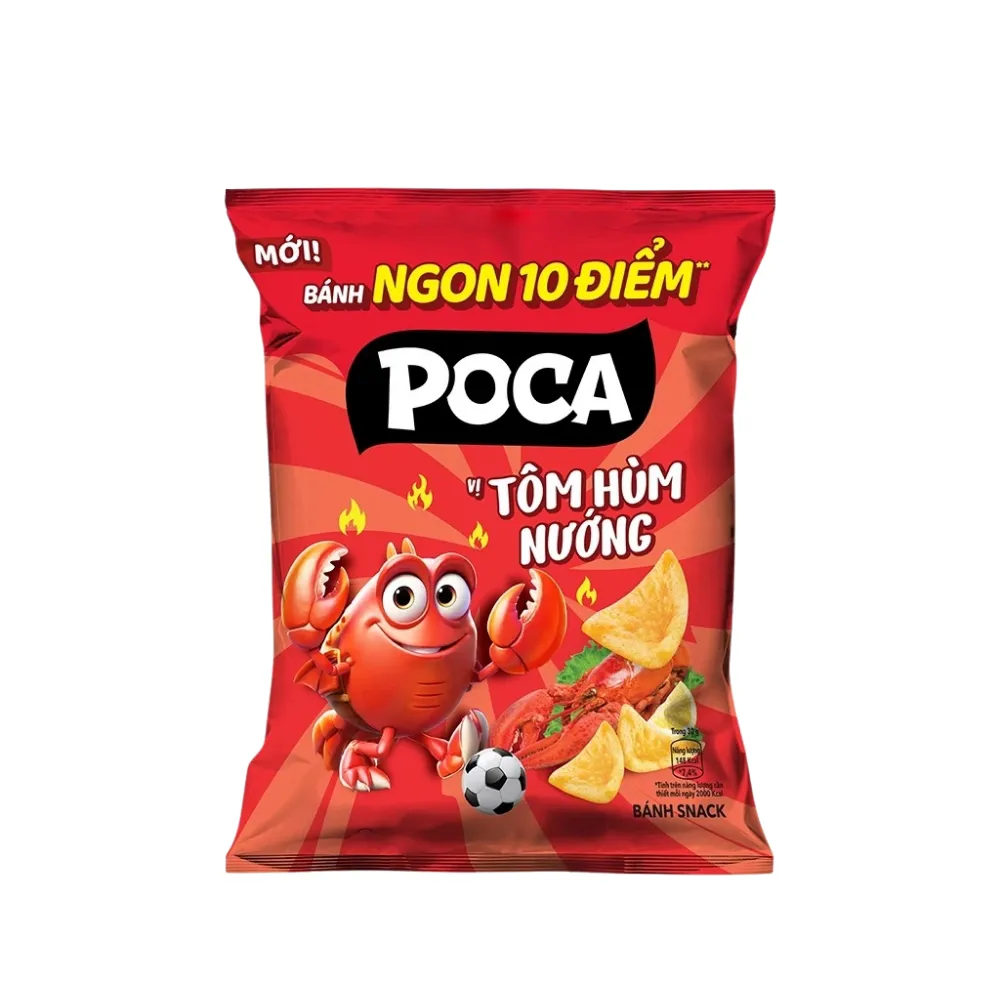 Snack Poca vị tôm hùm nướng gói 32g