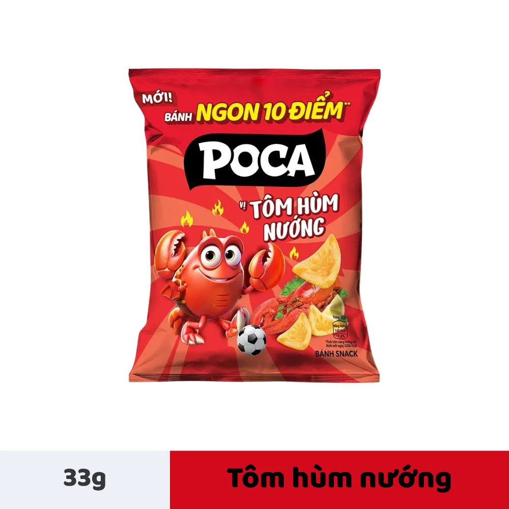 Snack Poca vị tôm hùm nướng gói 32g