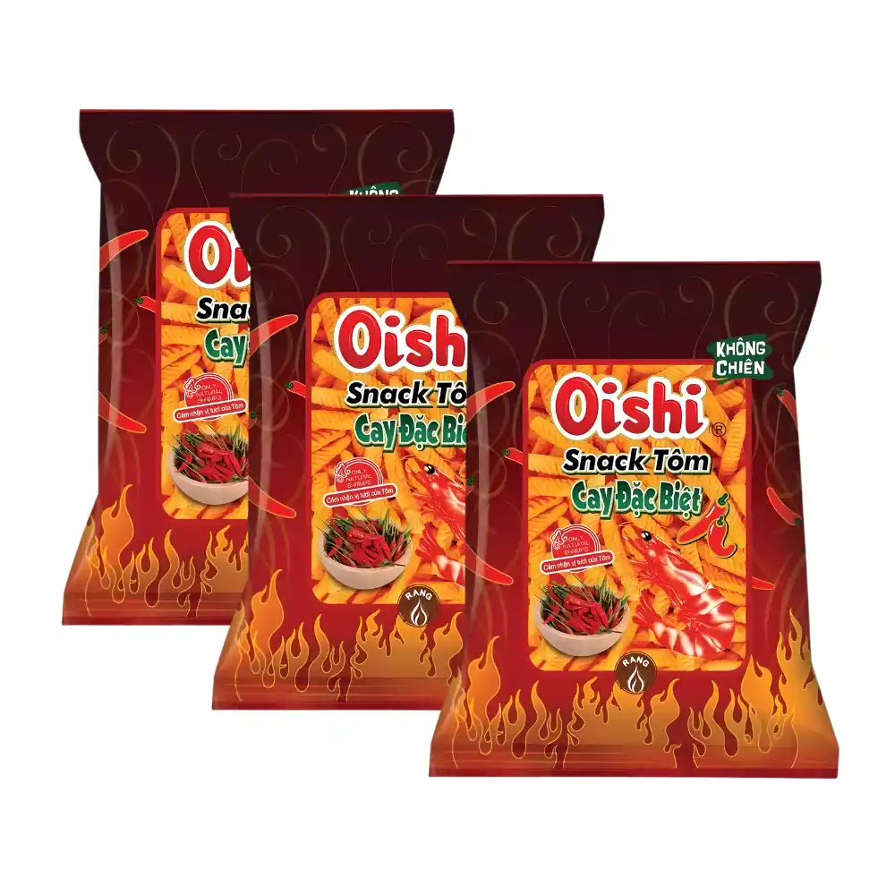 Snack tôm cay đặc biệt Oishi gói 68g