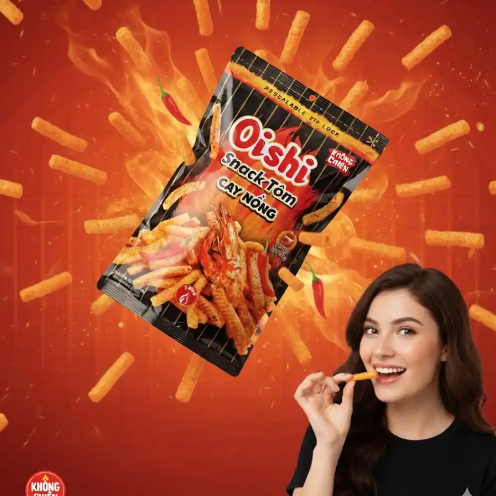 Snack tôm cay nồng Oishi gói 70g