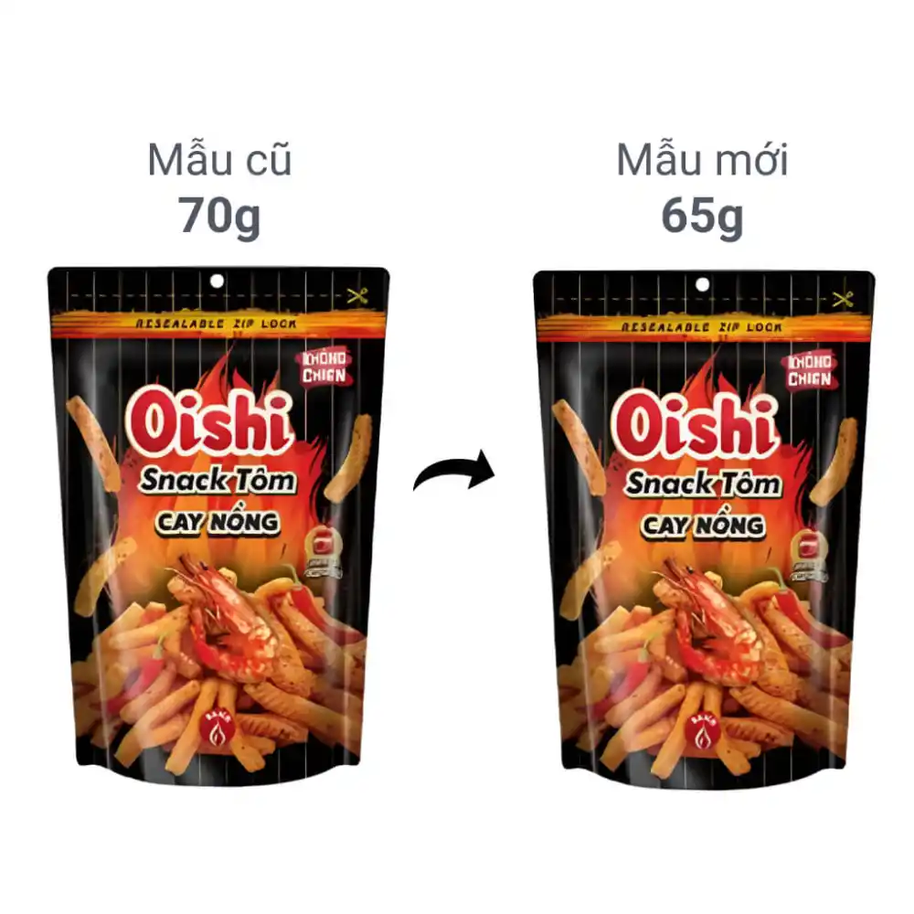 Snack tôm cay nồng Oishi gói 70g