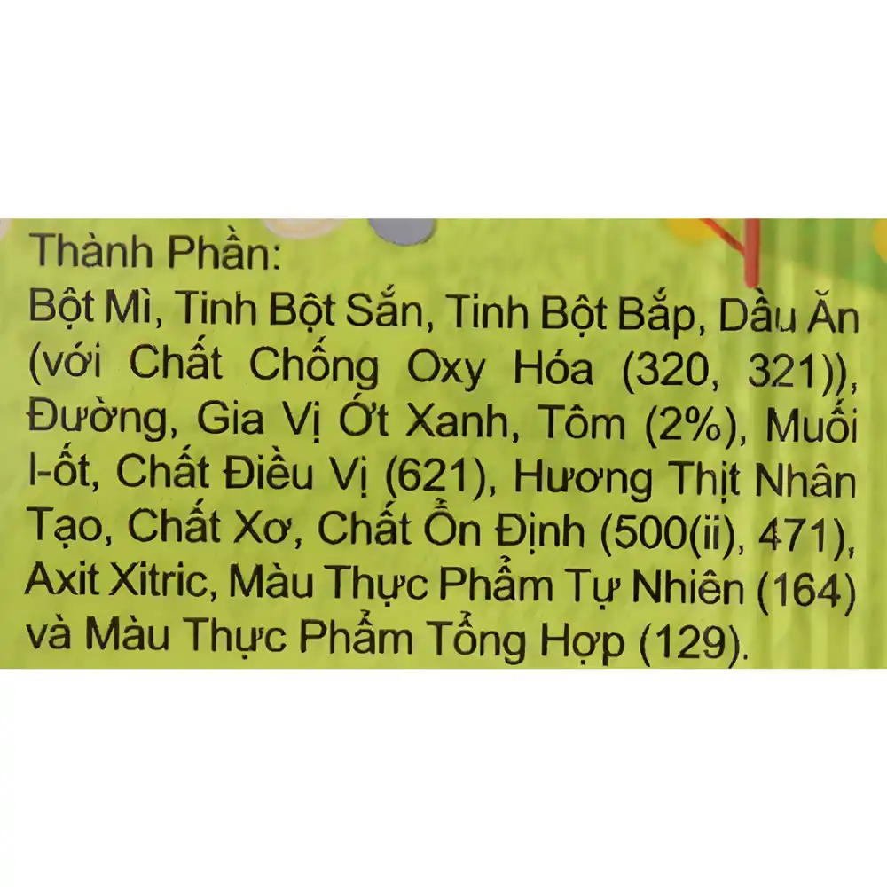 Snack tôm muối ớt xanh Oishi gói 34g