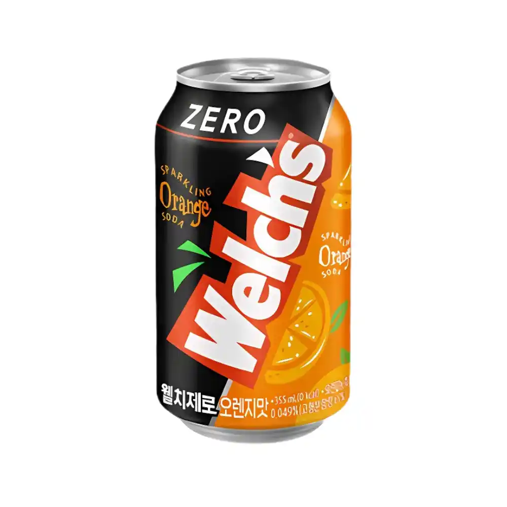 Soda zero Welch's Hàn Quốc vị cam/nho lon 355ml