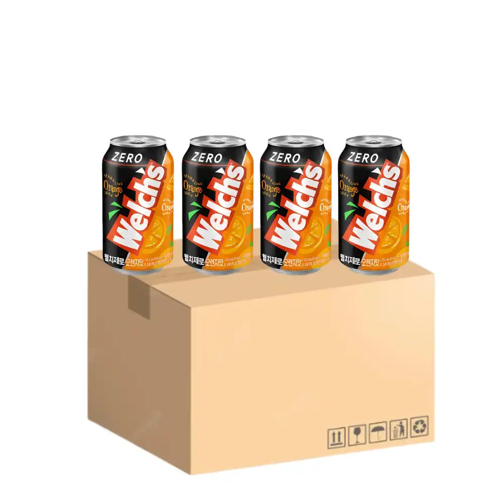 Soda zero Welch's Hàn Quốc vị cam/nho lon 355ml