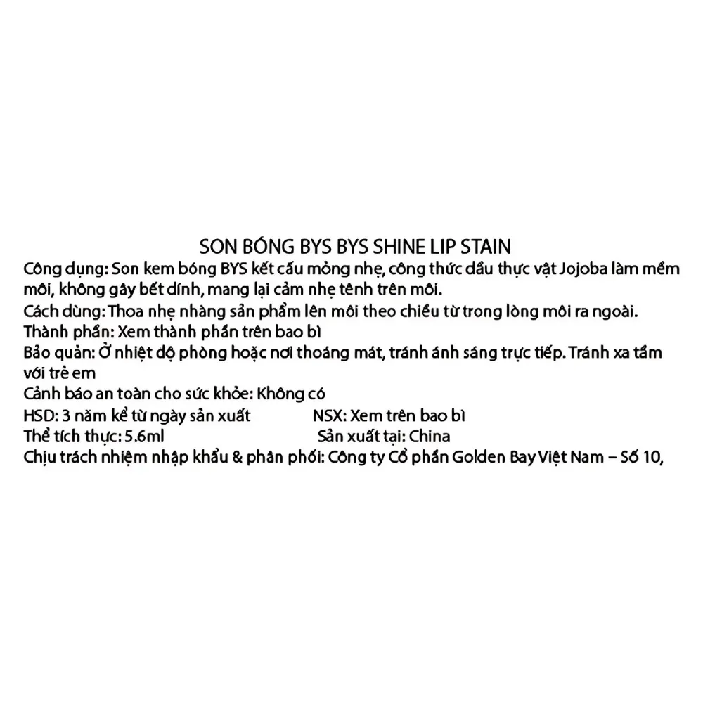 Son bóng Bys 5.6ml