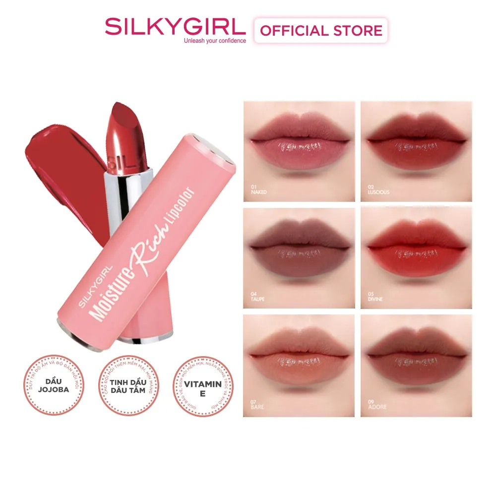 Son dưỡng có màu Silkygirl Moisture Rich 3.2g