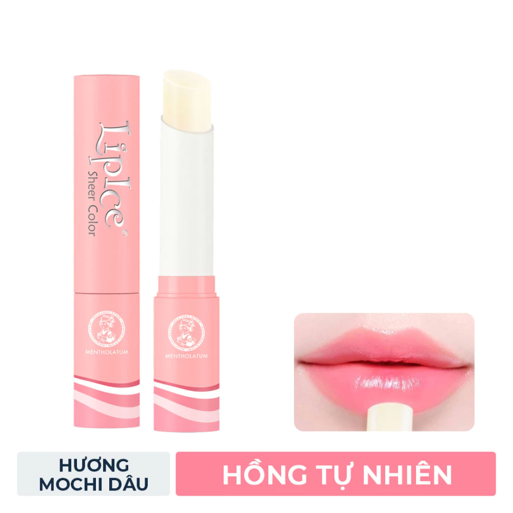 Son dưỡng LipIce Hello Kitty Red hương hoa anh đào, đỏ mọng/Ardent hương mochi dâu, hồng tự nhiên 2.4g