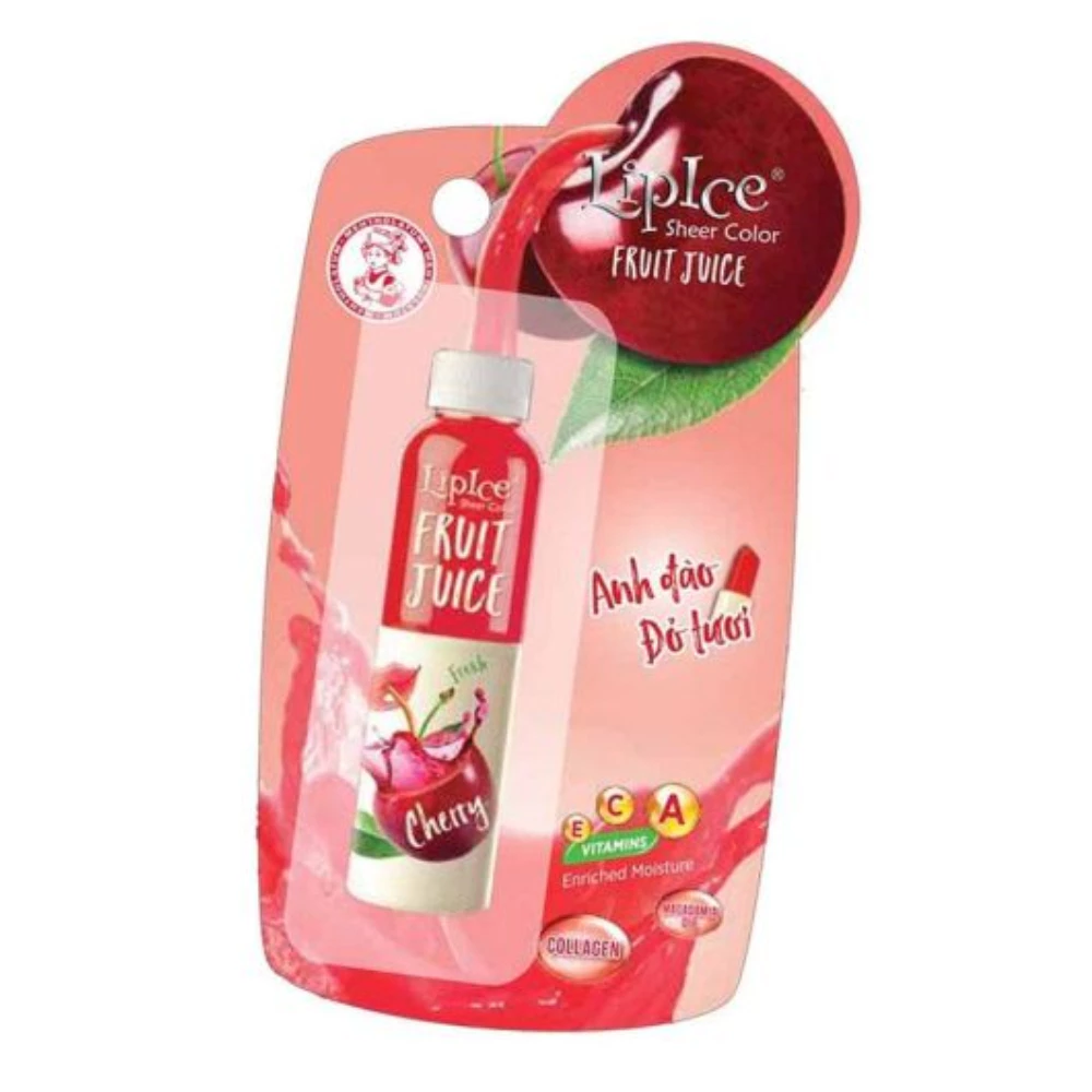 Son dưỡng Lipice trái cây Cherry - Anh đào đỏ tươi /Orange - Cam tươi tắn /Strawberry - Hồng dâu dịu ngọt 4g