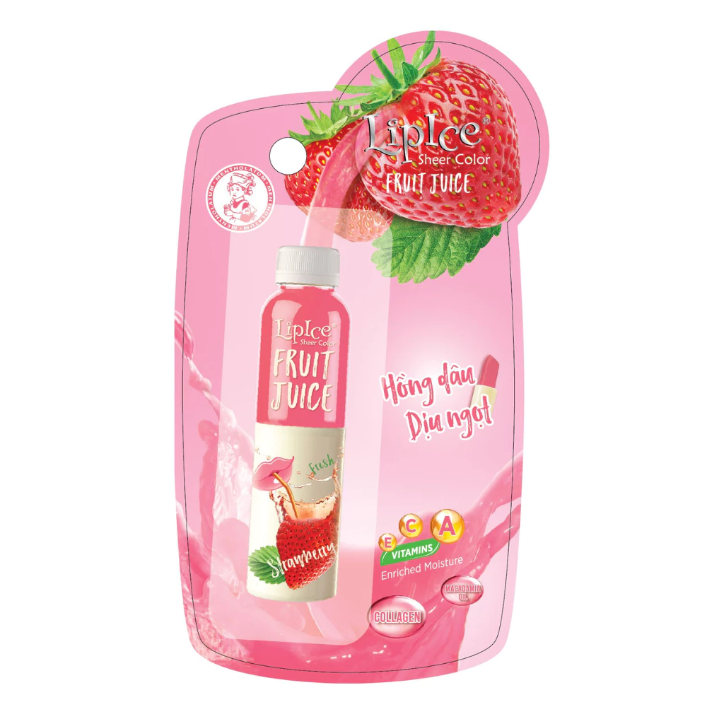 Son dưỡng Lipice trái cây Cherry - Anh đào đỏ tươi /Orange - Cam tươi tắn /Strawberry - Hồng dâu dịu ngọt 4g