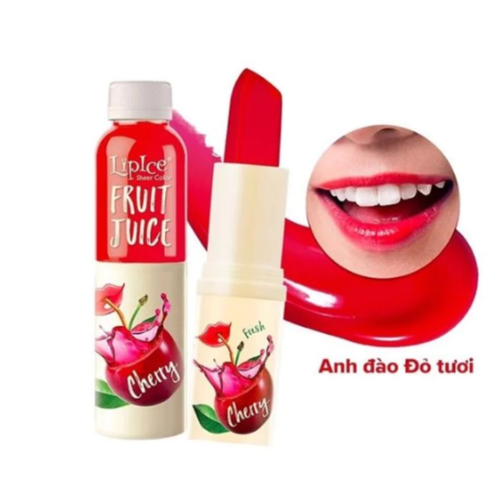 Son dưỡng Lipice trái cây Cherry - Anh đào đỏ tươi /Orange - Cam tươi tắn /Strawberry - Hồng dâu dịu ngọt 4g