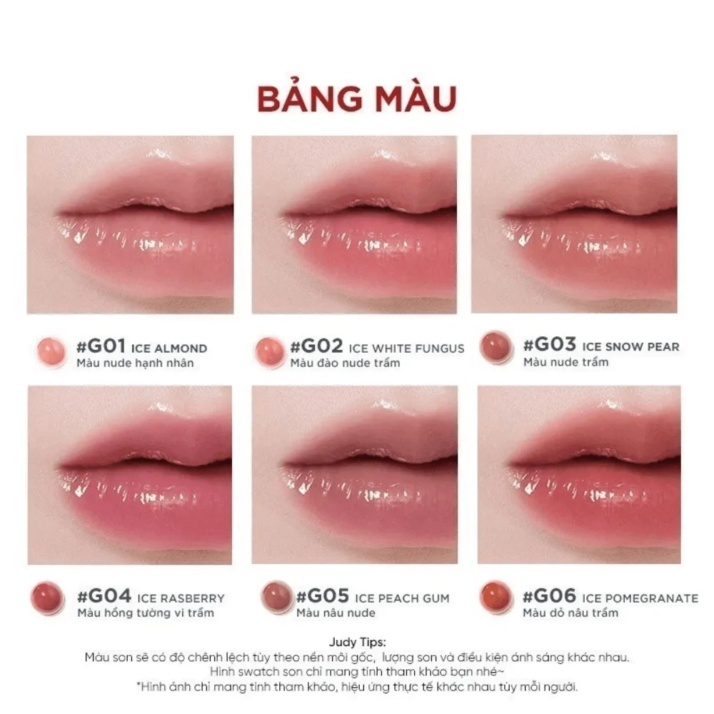 Son dưỡng môi đầu sắt Judydoll 4ml (nhiều màu)