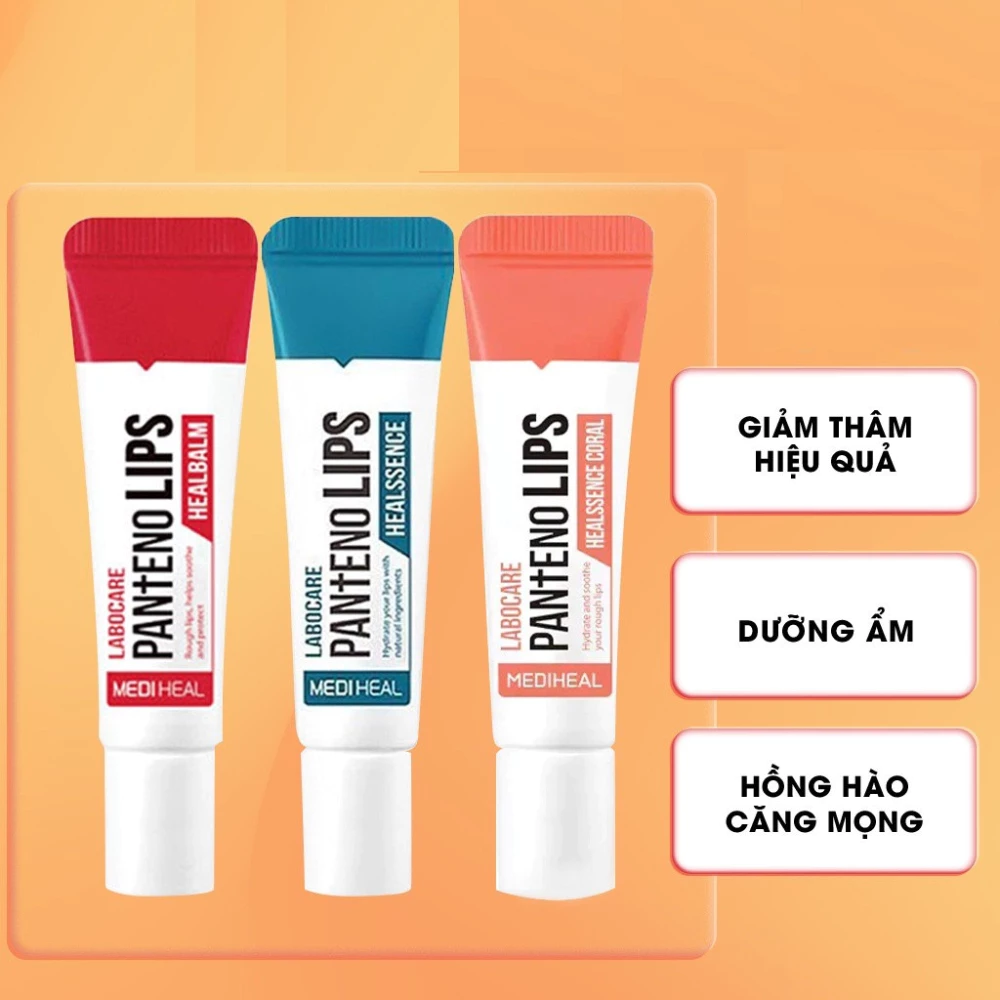Son dưỡng môi Mediheal ban đêm không màu /ban ngày màu hồng /ban ngày màu cam 10ml