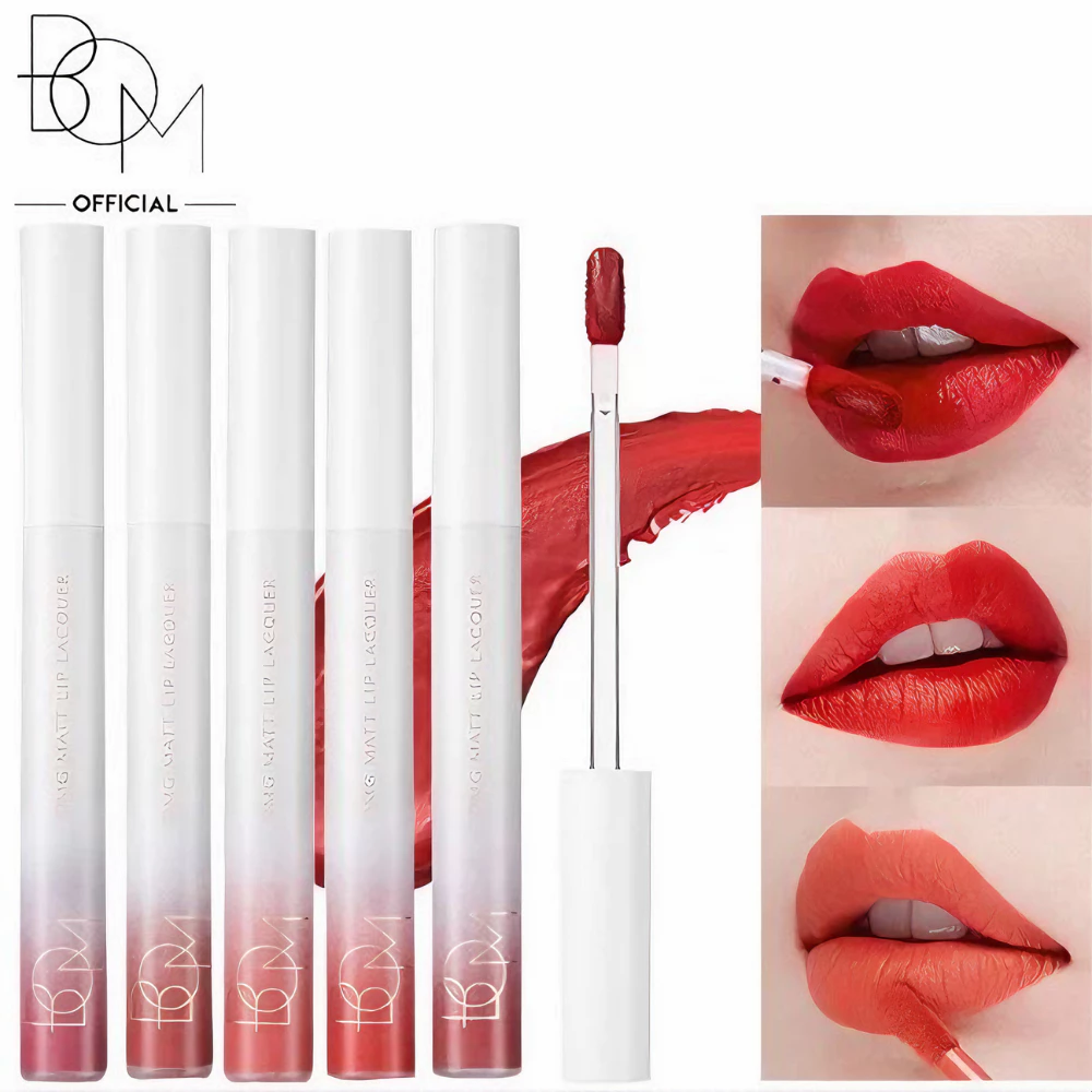 Son kem B.O.M #02 BFF - Đỏ cam/04 TMI - Đỏ chocolate 4g