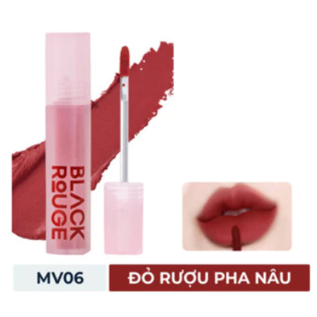 Son kem Black Rouge MV01 Peach Pudding /MV02 Strawberry Mochi /MV04 Best Cinnamon /MV05 Dried Persimmon/MV06 Bean Jam 4g